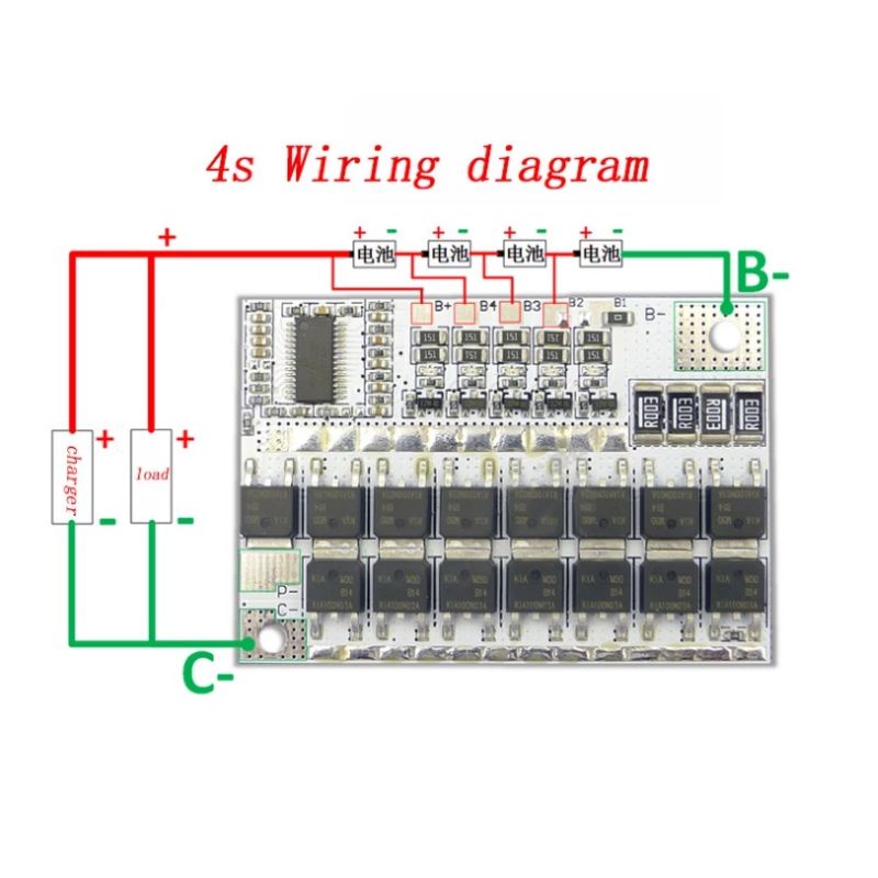 Mạch BMS 4s 12.8V 100A Lifepo4 3.2V Loại tốt chung cổng sạc xả
