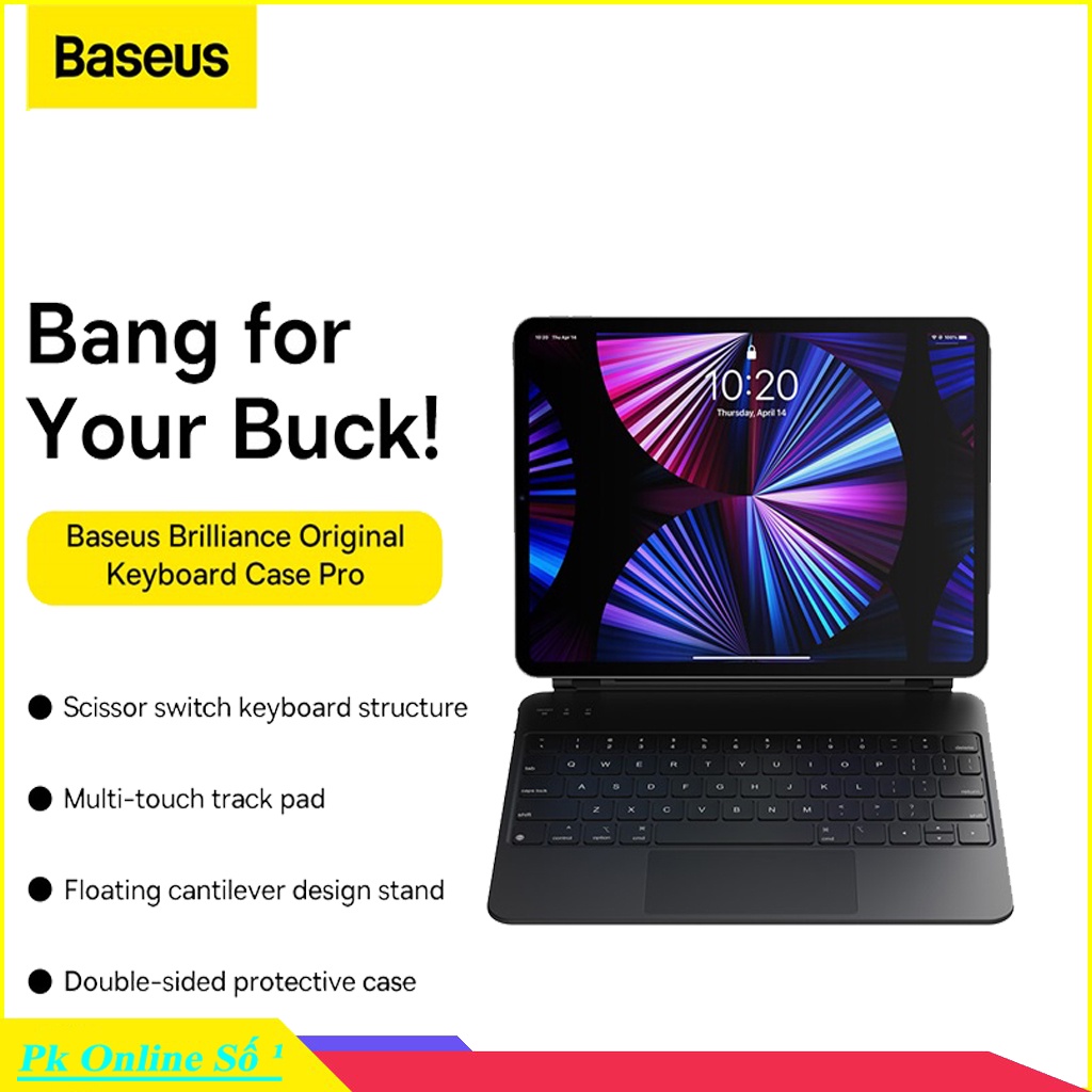 Bao Da Nam Châm Tích Hợp Bàn Phím Baseus Brilliance Original Keyboard Case Pro