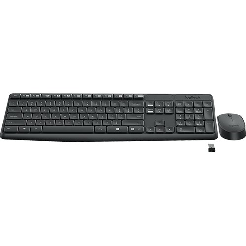 Combo chuột và bàn phím không dây Logitech MK235 - Hàng chính hãng