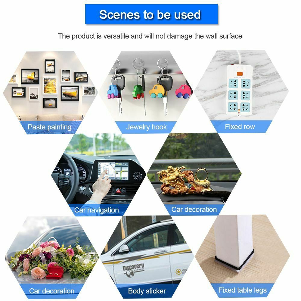 Cuộn Băng Keo Hai Mặt Nano Dày 2mm Dài 5M Không Để Lại Dấu Vết Có Thể Tháo Rời