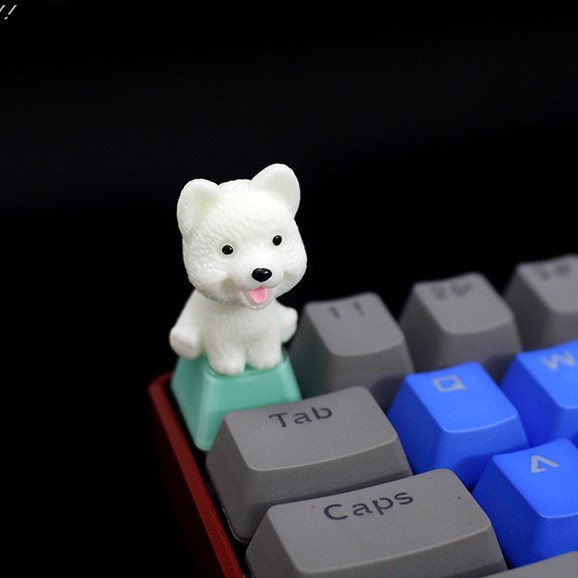 Keycap lẻ hình cún con ngộ nghĩnh siêu dễ thương( Keycap Artisan )