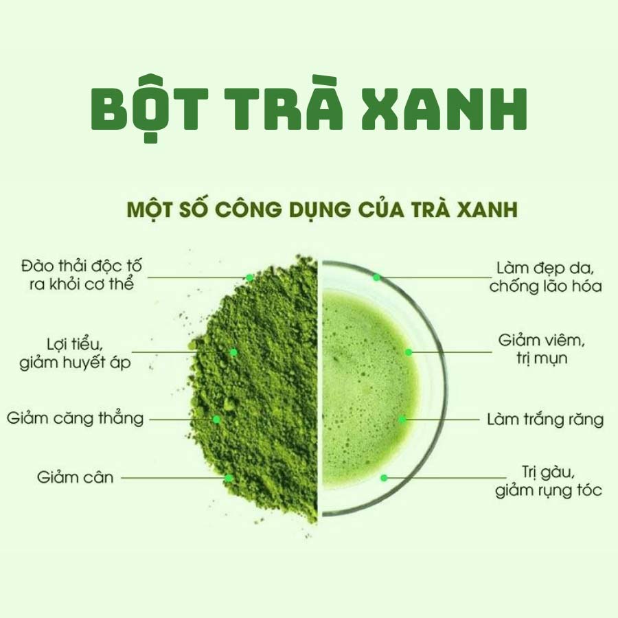 Bột trà xanh nguyên chất Behena, bột matcha Nhật bản pha chế đồ uống, làm bánh