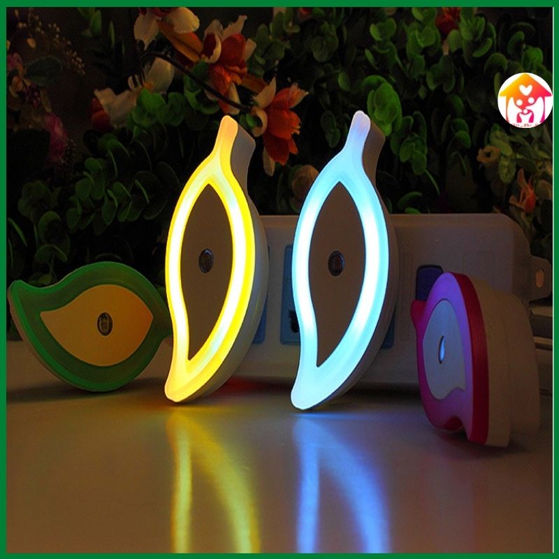 Đèn ngủ LED cảm biến ánh sáng tự động bật tắt-hình vuông-chiếc lá-trái tim- hình tròn công suất đèn 0.1w tiết kiệm điện