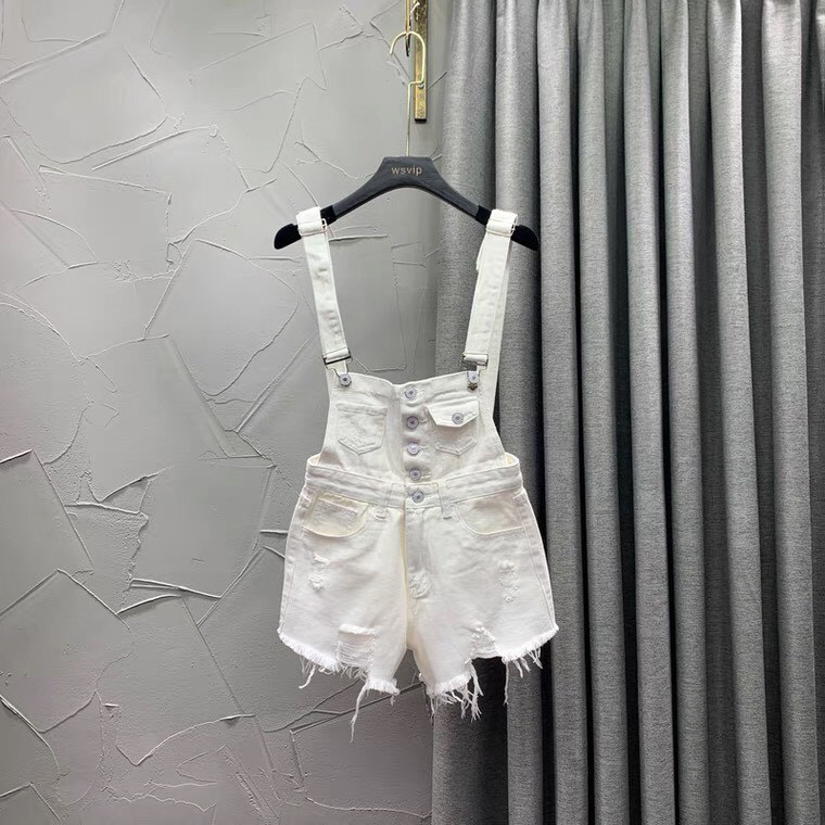 Quần Short Yếm Nữ - Màu Đen - Trắng - Mã J21