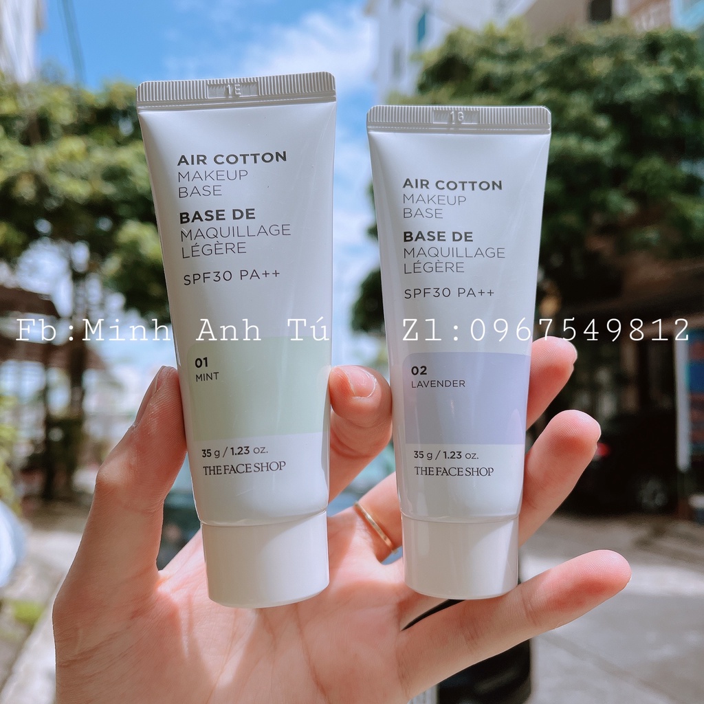 Kem Lót Trang Điểm THE FACE SHOP AIR COTTON 35G