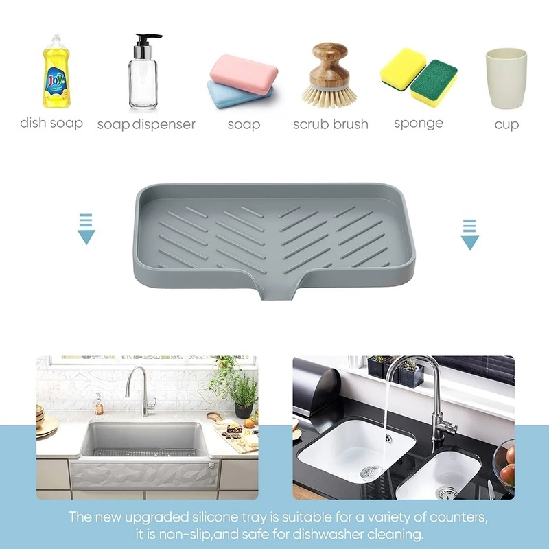 Khay Đựng Trái Cây / Đồ Dùng Nhà Bếp Bằng Silica Gel Mềm Chống Trượt Chất Lượng Cao