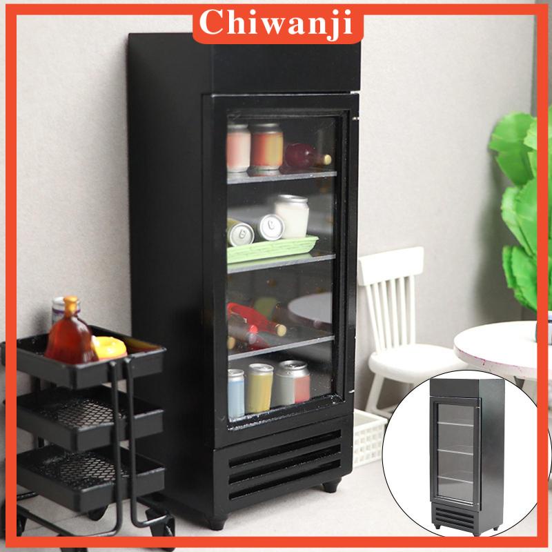 Tủ Lạnh Mini Bằng Gỗ Dùng Trang Trí Nhà Búp Bê 1: 12