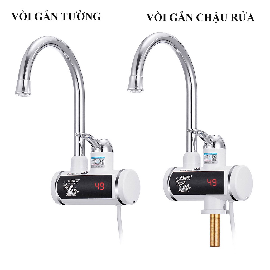 Vòi nước nóng lạnh trực tiếp tại làm nóng nhanh với 3 giây, lắp đặt đơn giản, an toàn, tiết kiệm điện