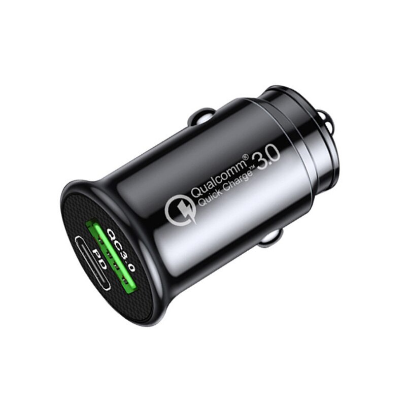 Bộ sạc xe hơi mini SEAMETAL QC3.0 PD 20W USB Type-C hỗ trợ sạc nhanh cho điện thoại