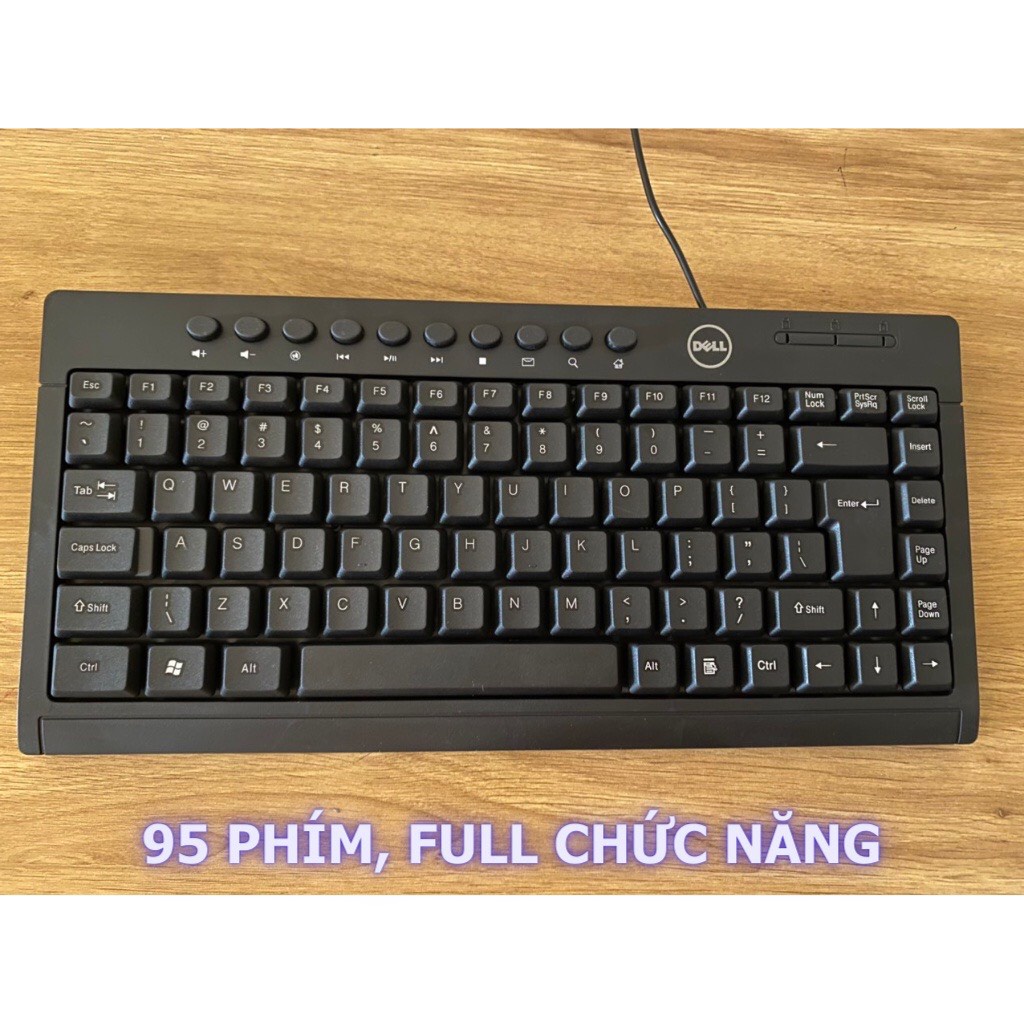 Bàn Phím dây Dell BK616 Mini MULTI - Tích hợp nhiều phím tắt, Gõ Êm Tay, Nhạy. Hỏa tốc
