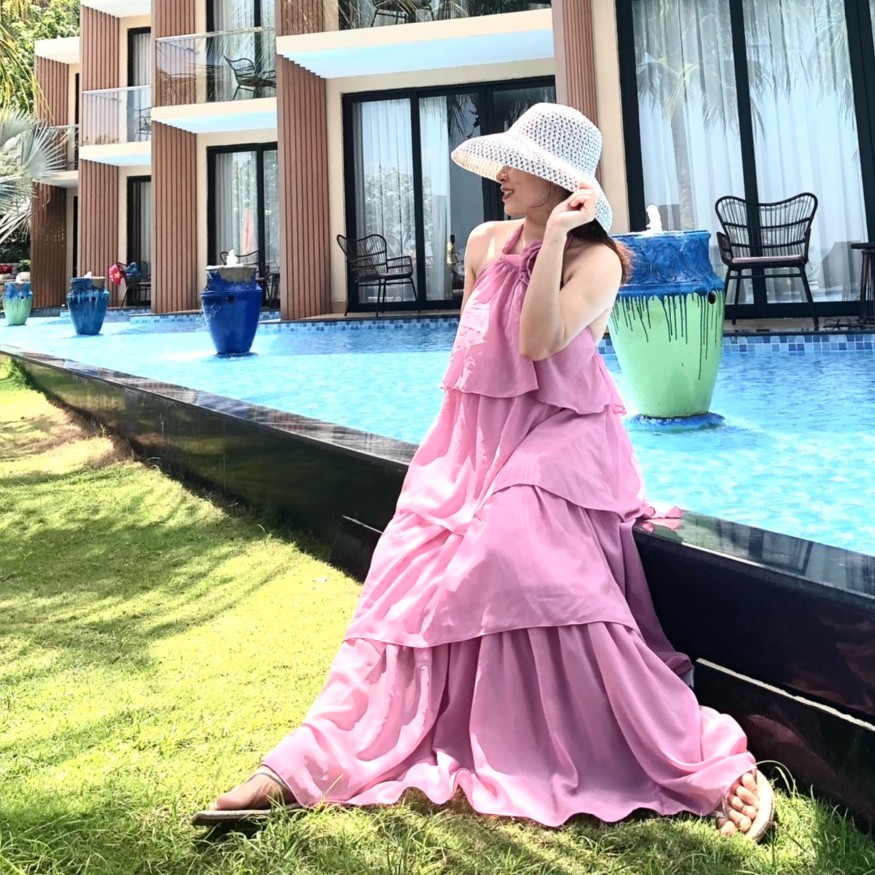 Đầm Maxi Voan Tầng Nhiều Màu Đi Biển Du Lịch Chụp Ảnh Sống Ảo Cực Sang Bin Sports MA009