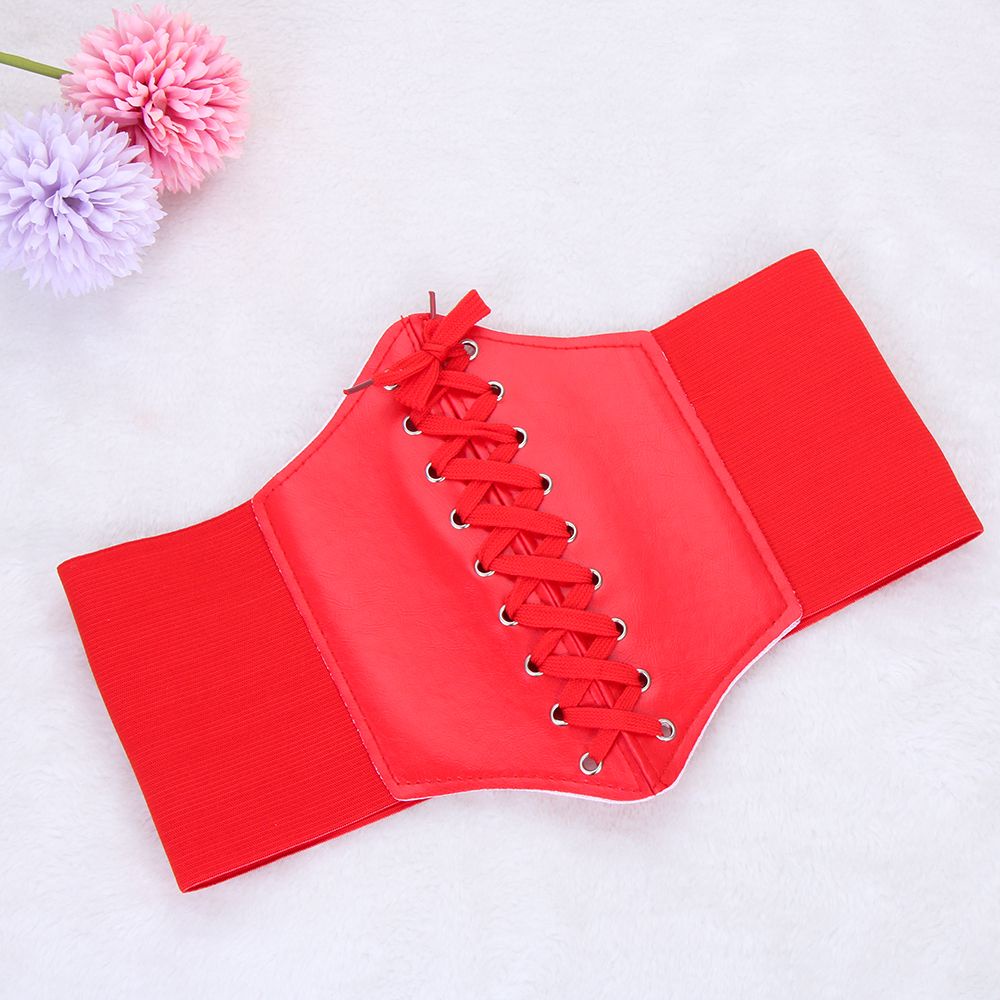 Thắt Lưng Da PU Bản Rộng Co Giãn Nhiều Màu Sắc Thời Trang Cho Nữ