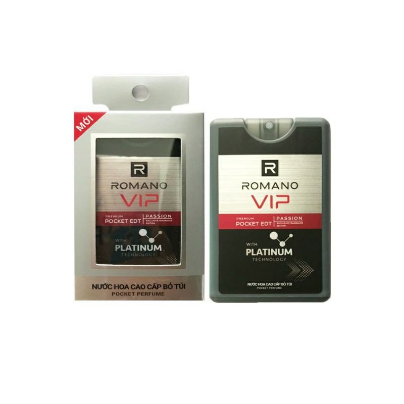 Nước hoa bỏ túi Romano Vip Passion /Vision 18ml