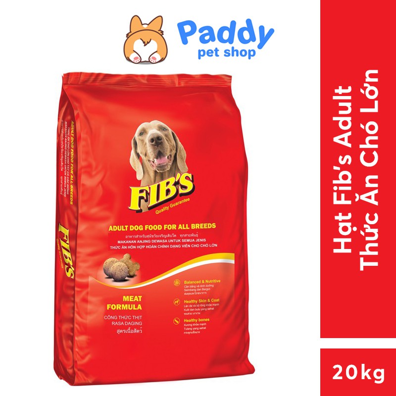 [20kg] Thức Ăn Hạt Cho Chó FIB'S Cho Chó Trưởng Thành - Bao 50 Túi 400g
