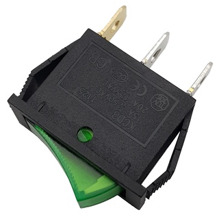 Công tắc bập bênh có đèn KCD3-101N (đỏ, xanh lá)