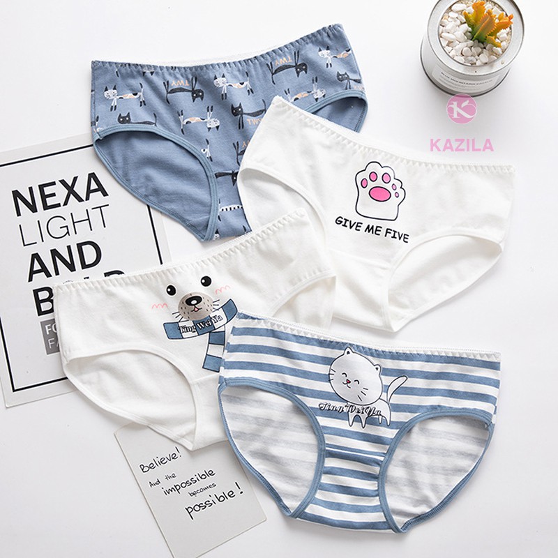 Quần lót Teen nữ dễ thương hình Mèo, Quần lót nữ cotton kháng khuẩn Kazila QLT8 | BigBuy360 - bigbuy360.vn