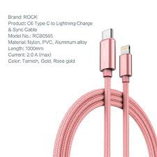 Cáp Rock C6 Type to lightning 1 m