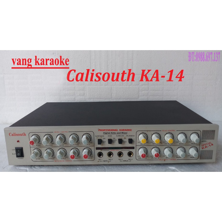 vang karaoke kalisouth KA-14 Trắng - mixer echo