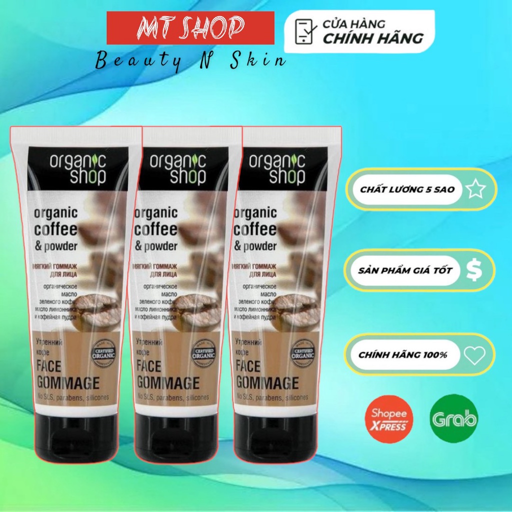 Tẩy Da Chết Mặt Cafe Organic
