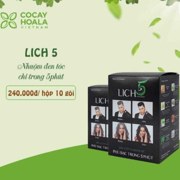 Dầu gội đen tóc LICH5 - Dầu gội an toàn và hiệu quả (thay thế thuốc nhuộm tóc) | BigBuy360 - bigbuy360.vn