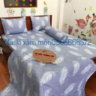 Bộ chăn ga gối 100% coton thắng lợi chính hãng 5 món kèm chăn chần gòn
