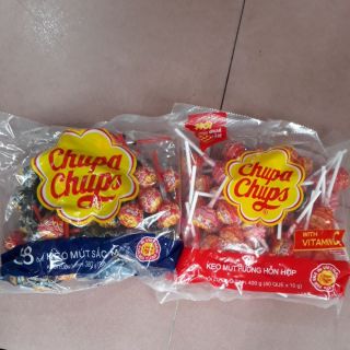 Kẹo mút chupachup hương hỗn hợp, kẹo sắc màu 45k