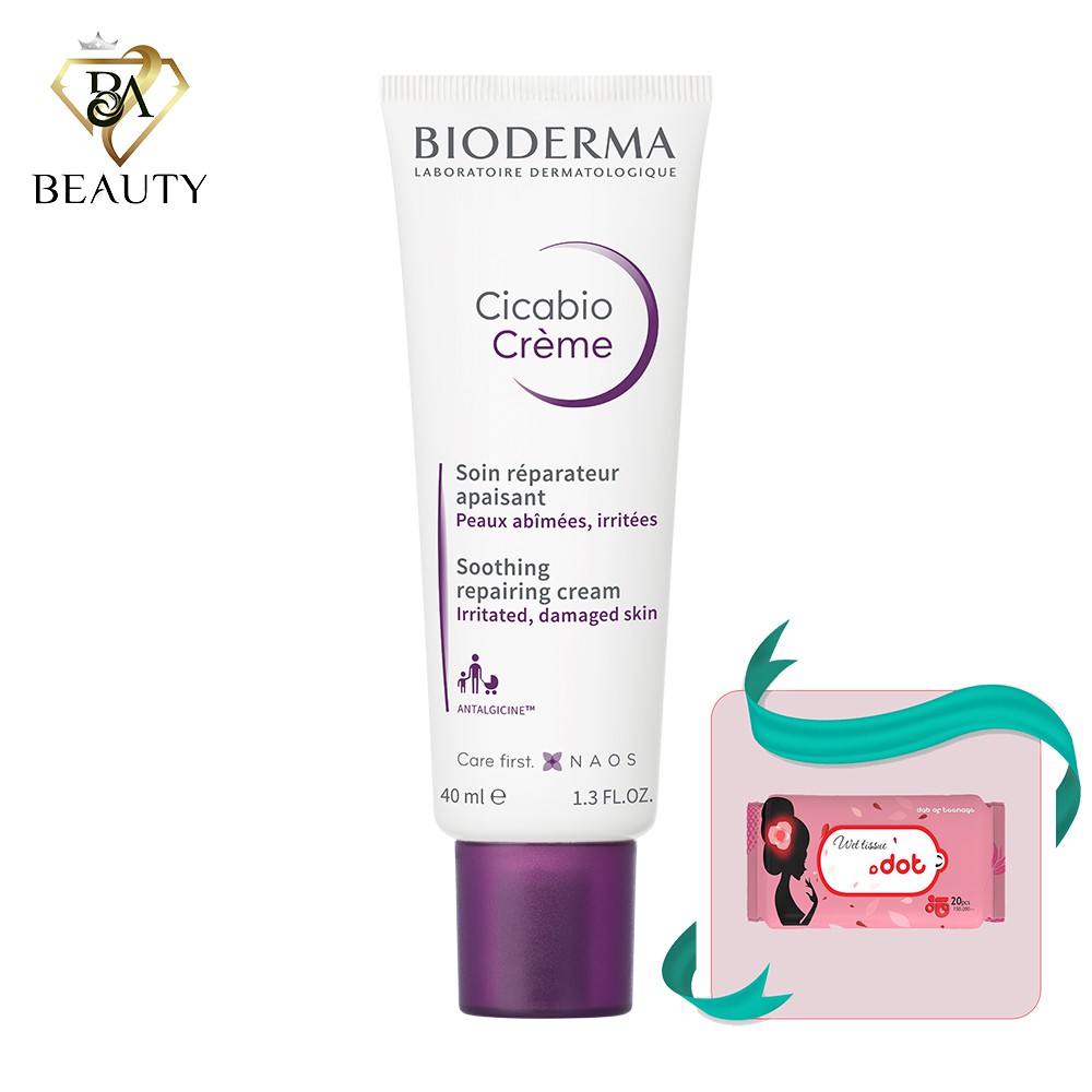 Kem dưỡng phục hồi da tổn thương Bioderma Cicabio Crème 40ml mã 9546