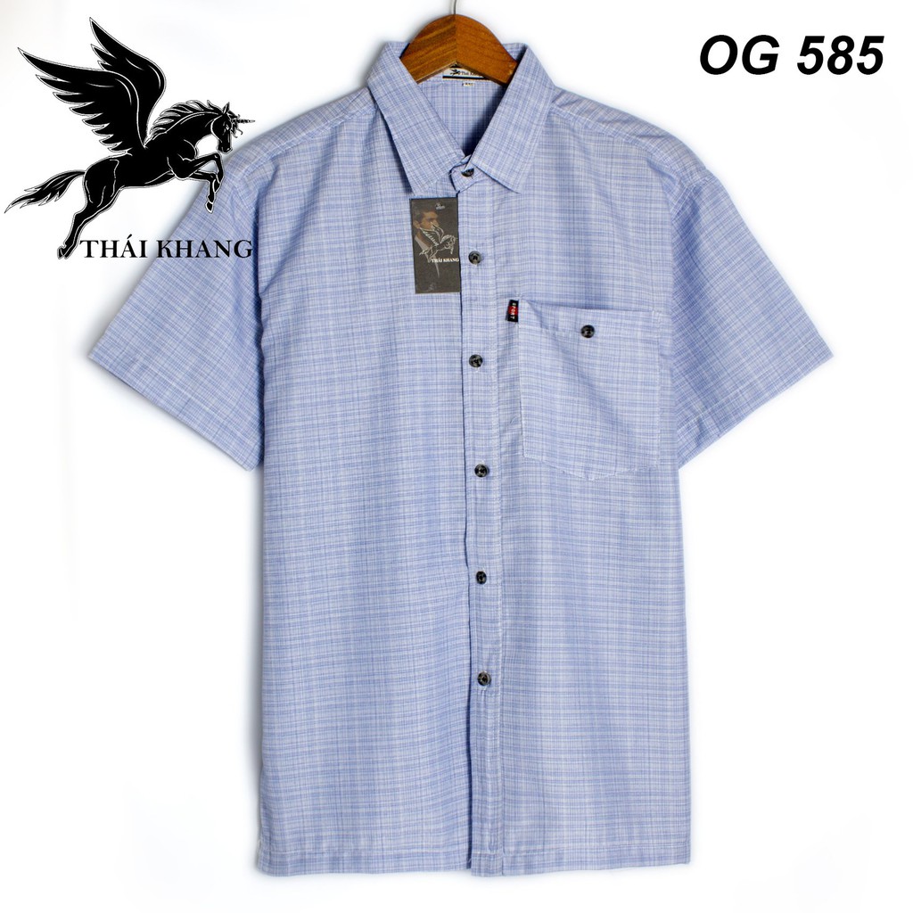 Áo sơ mi nam trung niên vải đũi mềm mát kẻ Caro nhỏ phù hợp cho người lớn tuổi từ 50 đến 85kg | BigBuy360 - bigbuy360.vn