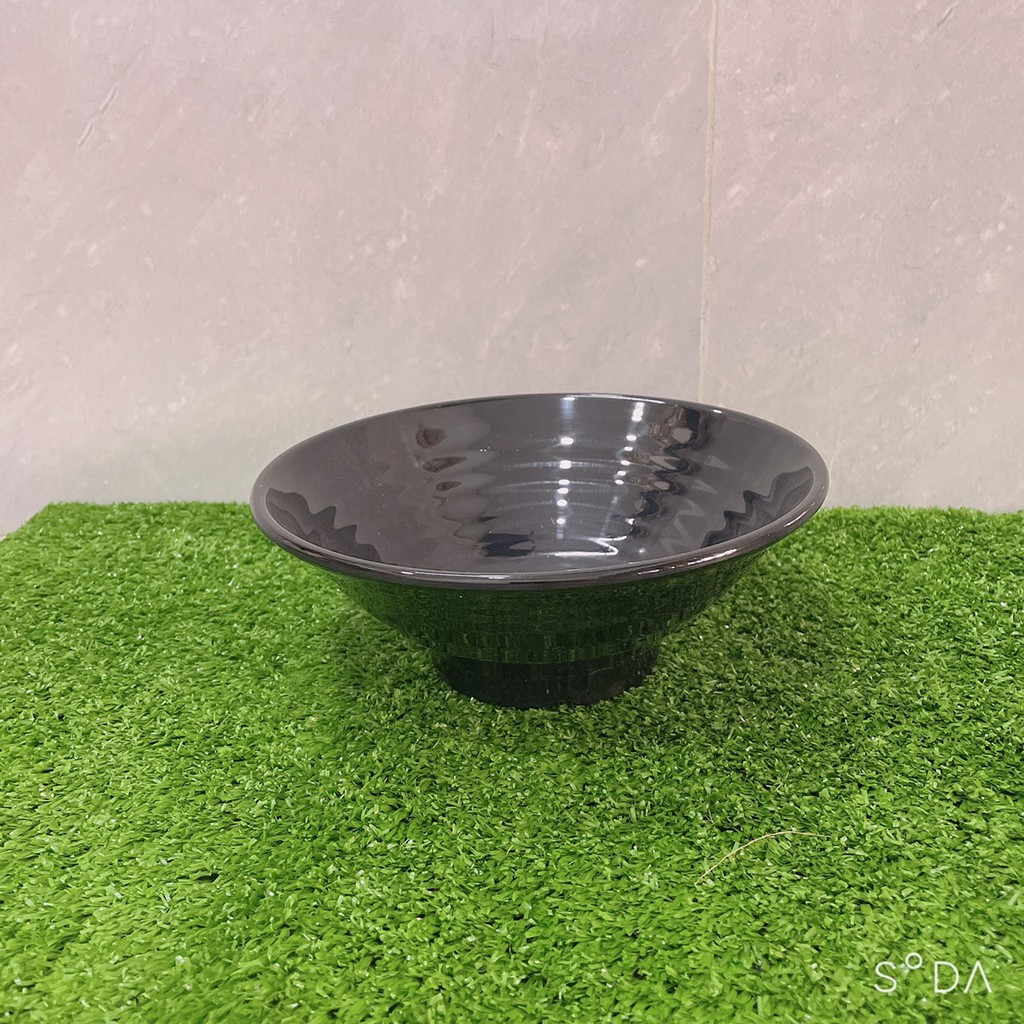 Tô Nhựa Melamine Đen Bóng