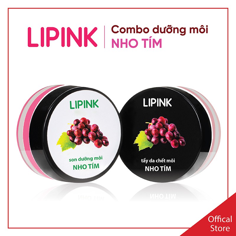 Combo dưỡng môi LIPINK Nho Tím -Son dưỡng môi MỀM MỊN - CĂNG HỒNG ngăn ngừa bong tróc, dưỡng hồng môi