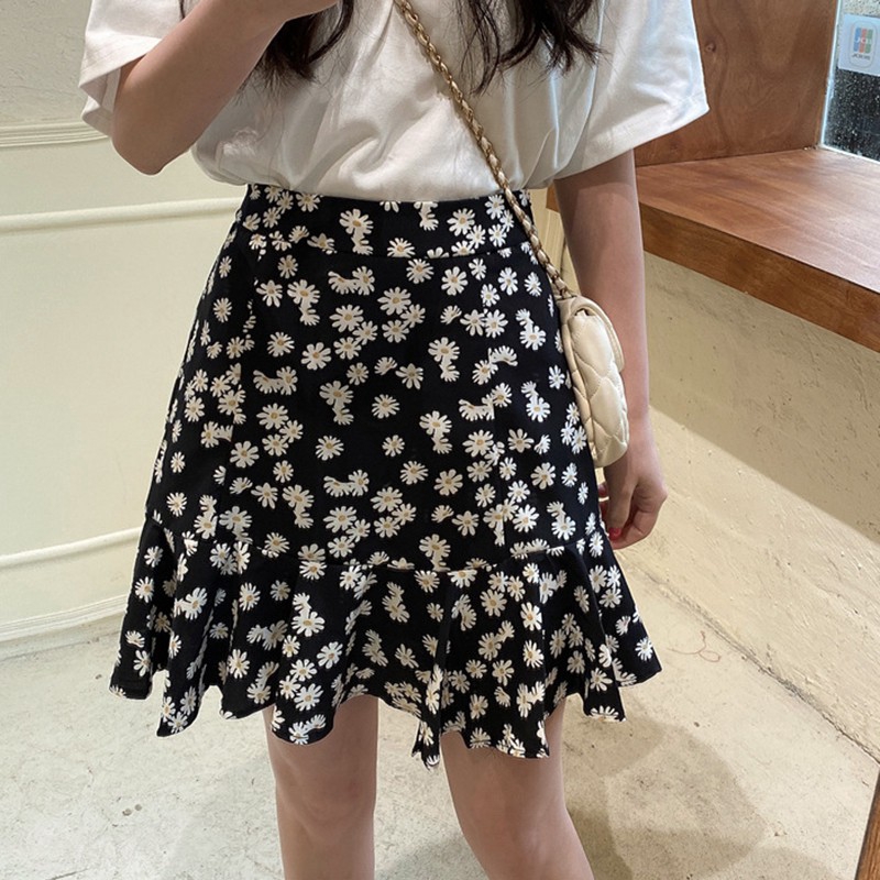 [Baywellfashion]Women Daisy Print Skirts Floral High Waist Skirt | BigBuy360 - bigbuy360.vn