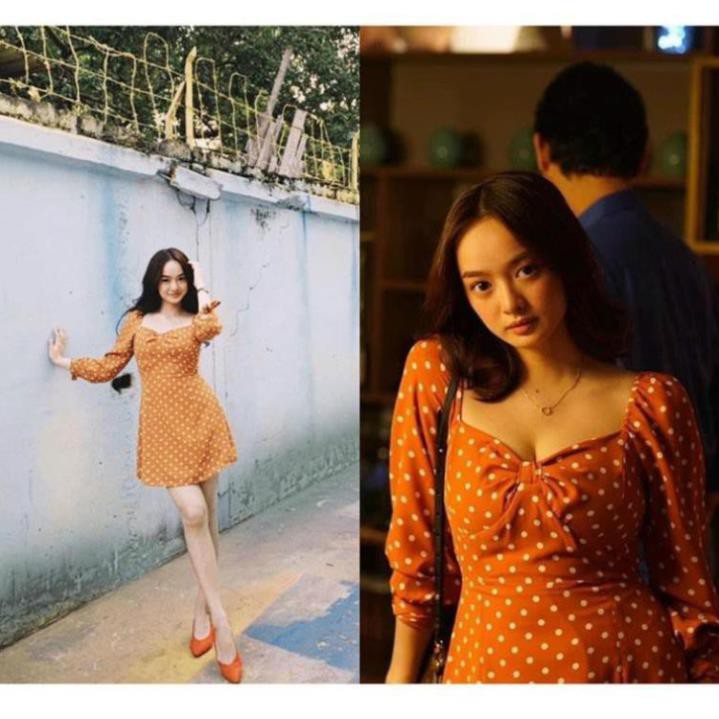 Váy Nữ Dáng Xòe Chấm Bi 2 Lớp Hàng Quảng Châu V235 -Teen 888