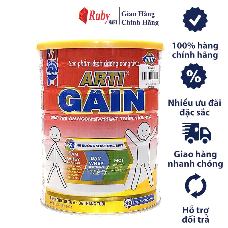 Sữa Bột Arti Gain 900g - Tăng cân hiệu quả cho trẻ gầy Dễ Uống