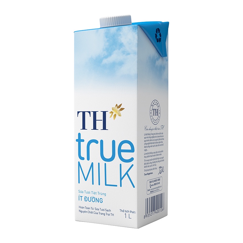 Sữa Tươi Tiệt Trùng Nguyên Chất / ít đường / có đường TH true MILK 1 L