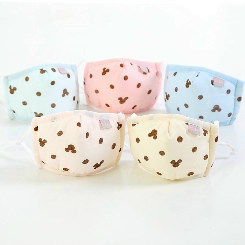 Khẩu trang vải cao cấp cho bé chất liệu 100% Cotton thấm hút mồ hôi thoáng mát