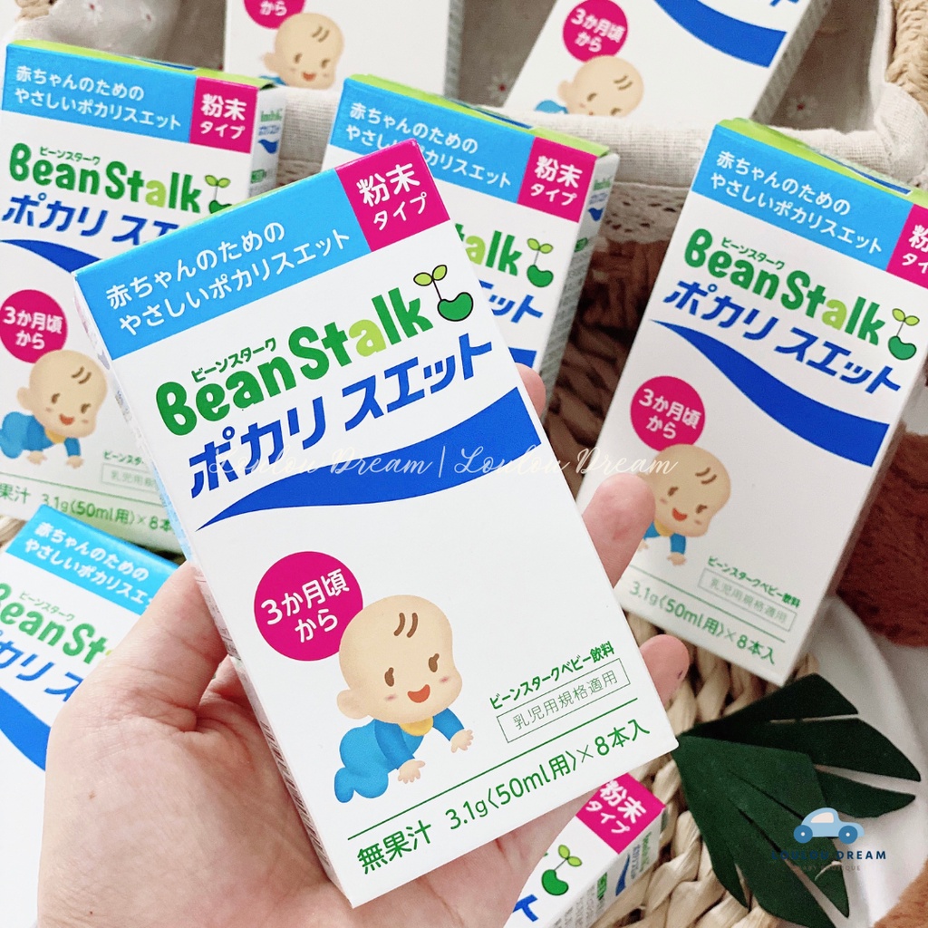 Nước bù điện giải Beanstalk Nhật Bản cho bé từ 3 tháng ( 8 gói x 3.1g )