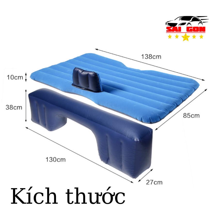 Giường hơi xe ô tô loại tốt kích thước 138cm x 85cm, có đầy đủ màu sắc giường ô tô theo nội thất xế hộp của bạn