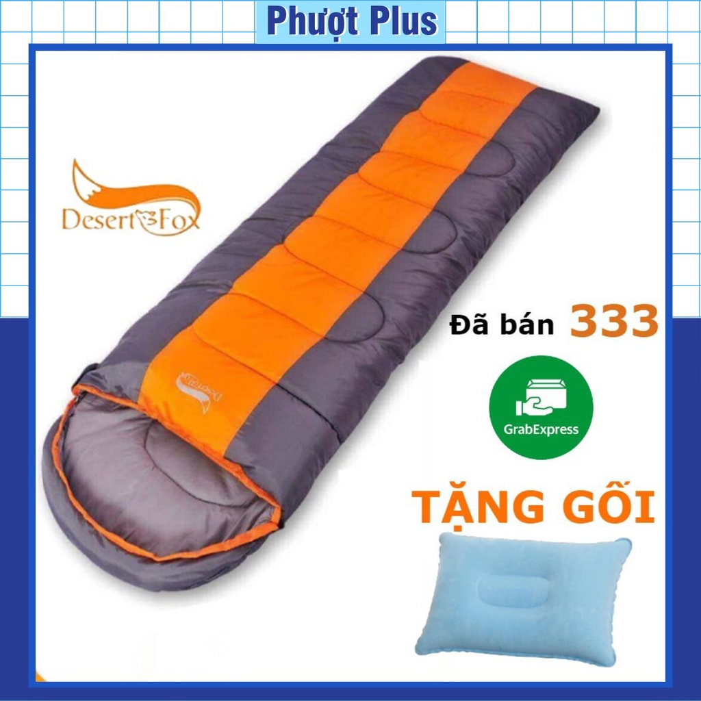 Túi ngủ trưa văn phòng cao cấp - Túi ngủ du lịch, cắm trại, dã ngoại Desert Fox bông cotton mềm mại dài 2m1*ngang 75cm