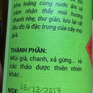 Nước thơm Mùi Già thảo dược 350ml