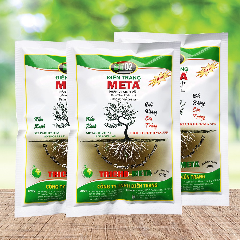 Nấm đối kháng côn trùng, bảo vệ bộ rễ Điền Trang META 500g