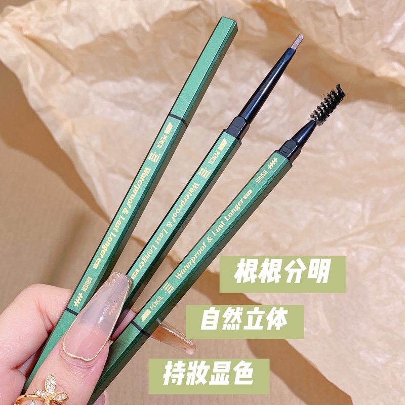 Bút Chì Kẻ Lông Mày Hai Đầu Siêu Mịn Lâu Trôi Chống Thấm Mồ Hôi