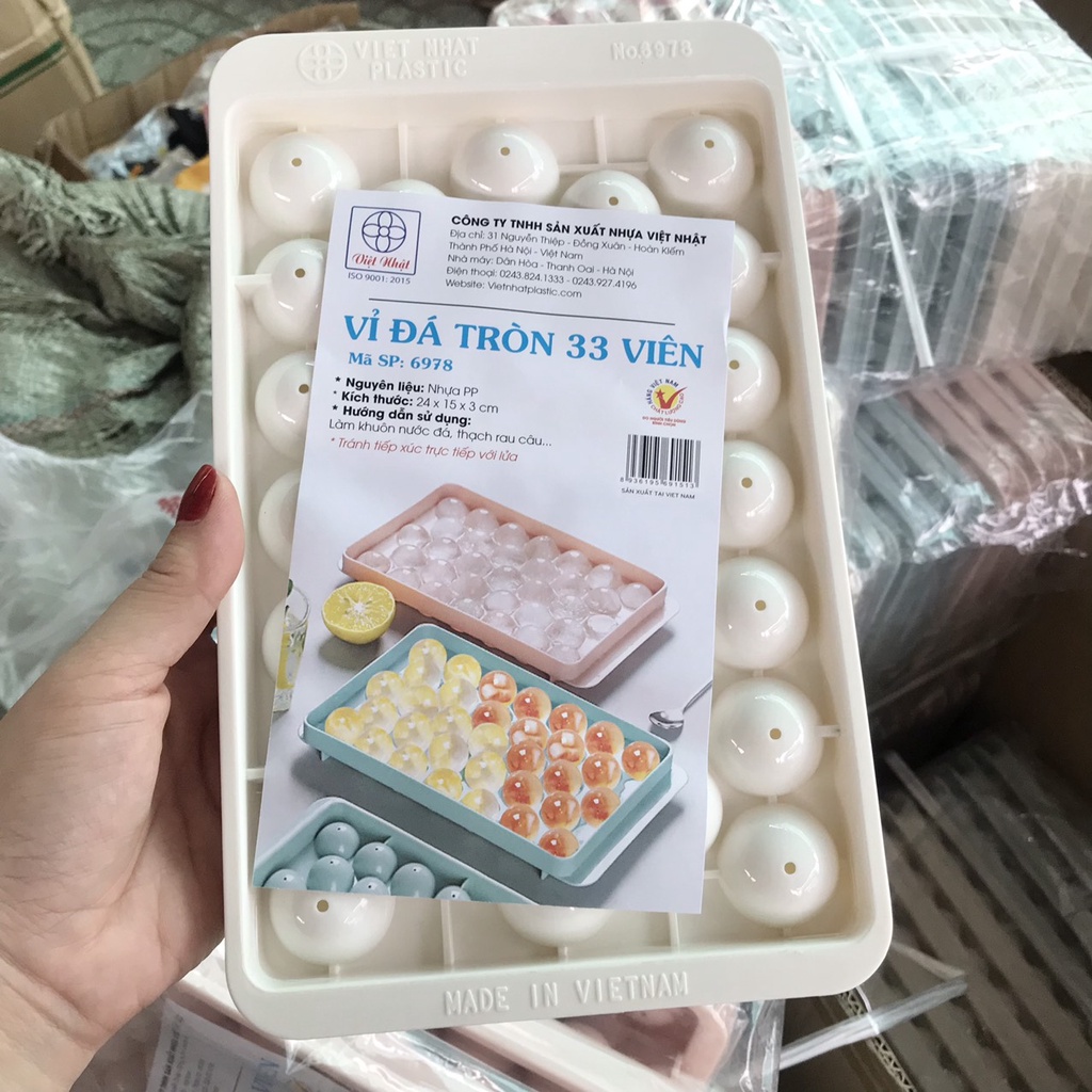 KHAY ĐÁ VIÊN TRÒN 33 VIÊN