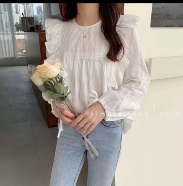 Áo baby doll vai bèo cánh tiên