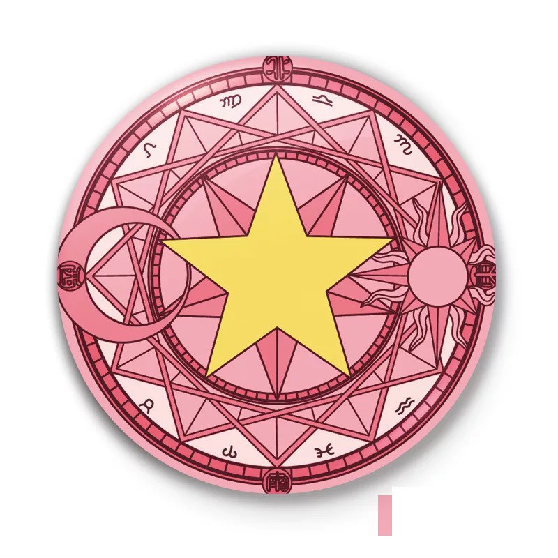 Huy hiệu IN HÌNH SAKURA CARDCAPTOR Thủ lĩnh thẻ bài anime chibi dễ thương