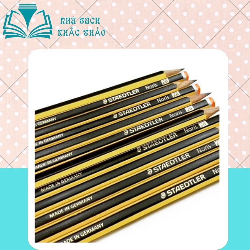 Bút chì STAEDTLER sọc vàng ĐỨC xịn 2B hàng chất lượng tốt dành cho các bạn lớp 1 luyện viết.