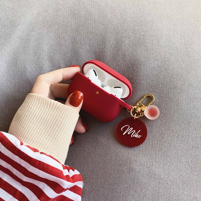 Vỏ Bảo Vệ Hộp Sạc Tai Nghe airpods pro 2/3 Bằng Silicon Họa Tiết Bảng Tên Độc Đáo DIY