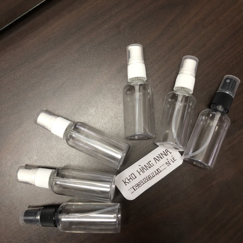 [HÀ NỘI] Chai nhựa Xịt sương 30ml - Lọ Chai pet đầu phun sương Trong suốt / Nâu chiết Mỹ phẩm