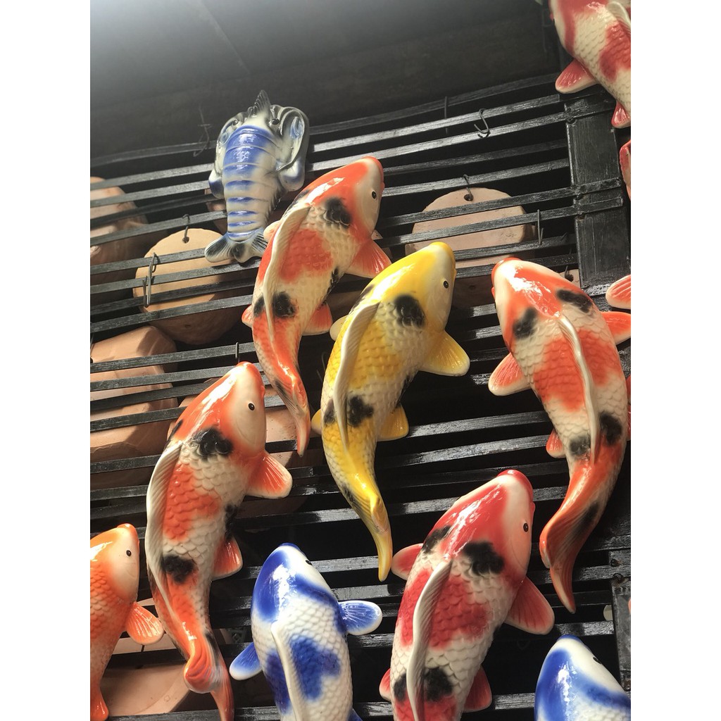 Cá koi nhật gốm sứ trang trí decor