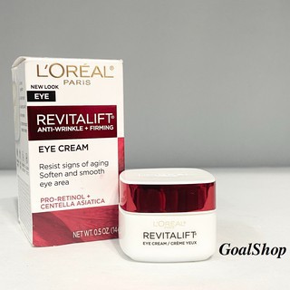 (MẪU MỚI) Kem dưỡng mắt chống lão hóa, chống nhăn, giảm bọng mắt Loreal Revitalift Anti-Wrinkle +Firming Eye Cream 14g