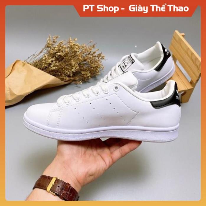 [Hàng Tốt + FreeShip] Giày thể thao STAN SMITH Trắng gót đen FULLBOX,  Giầy sneaker thể thao gọn chân xịn sò